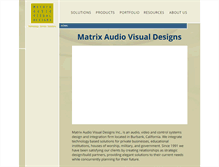 Tablet Screenshot of matrixav.com
